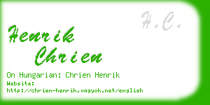 henrik chrien business card